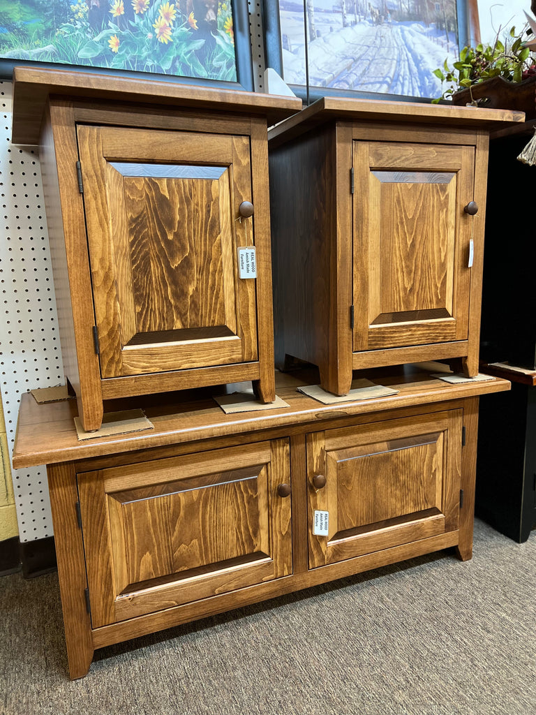 Set-Coffee Table with 4 Doors & 2 End Tables