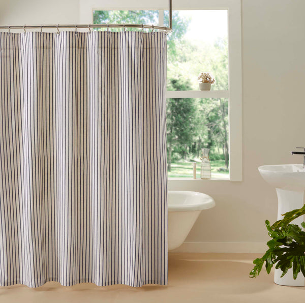 Kaila Ticking Stripe Shower Curtain