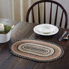 Sawyer Mill Charcoal Creme Jute Braided Placemats-Set of 6