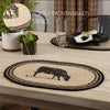 Sawyer Mill Charcoal Jute Braided Placemats - Cow-Set of 6