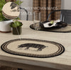 Sawyer Mill Charcoal Jute Braided Placemats - Pig-Set of 6