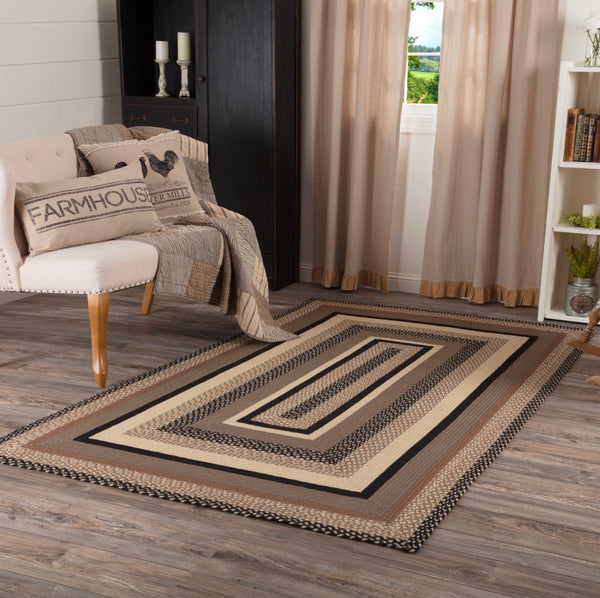 Sawyer Mill Charcoal Creme Jute Braided Rugs - Rectangle