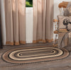 Sawyer Mill Charcoal Creme Jute Braided Rugs - Oval