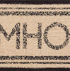 Sawyer Mill Charcoal Creme Farmhouse Jute Braided Oval Table Runner