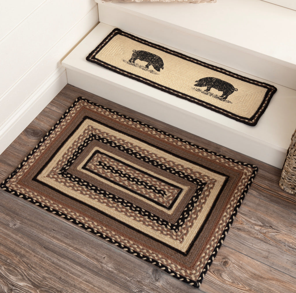 Sawyer Mill Charcoal Creme Jute Braided Rugs - Rectangle