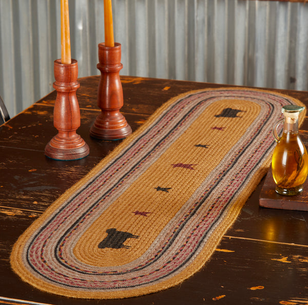 Heritage Farms Sheep Jute Braided Table Runner