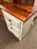 Night Stand-3 Drawers-Antique White with Michael’s Cherry