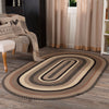 Sawyer Mill Charcoal Creme Jute Braided Rugs - Oval