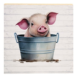 Baby Piggy in a Bucket Block