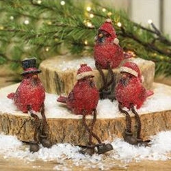 5.7"H Resin Holiday Cardinal Sitter