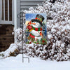 Winter Friends and Snowman Garden Flag