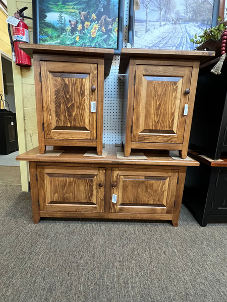 Coffee Table with 4 Doors & End Tables