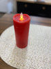 Mirage Frosted Pillar Candles - 7" Red or Gray
