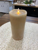 Mirage Mottled LED Pillar Candles - 8" High Gray or Tan