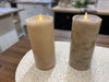 Mirage Mottled LED Pillar Candles - 8" High Gray or Tan