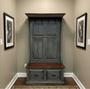 Hall Bench with 2 Drawers - Pewter with Michael’s Cherry