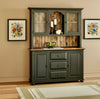 Hutch-J1 with 2 Doors on J11M Large Server Base-Black with Special Walnut