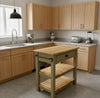 J76-Amish Kitchen Cart-Boulder with Special Walnut