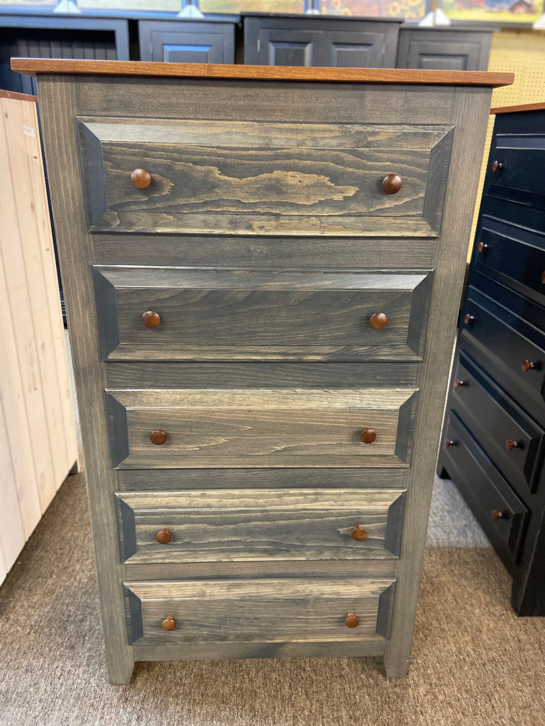 Chest of Drawers-Oxford 5 Drawer-Antique Slate with Seely