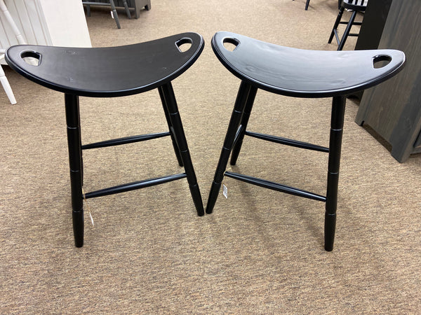 Stool-Saddle - Black- Set of 2