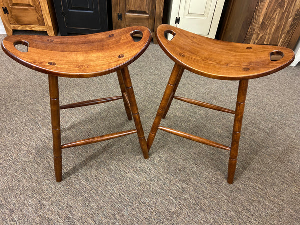 Stool-Saddle - Michael's Cherry - Set of 2