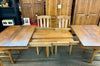 J41-2S-Amish Made 5' to 8' Extension Table Set-Seely Stain