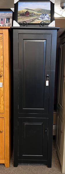 Bachelor's Cabinet with Raised Panels - Black