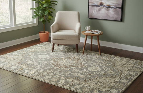 RUG 10 IN 4/26 AUCTION-HAND-KNOTTED WOOL--Herrera-08-Gray