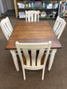 J51-2R-Amish Made Extension Table Set-Dove White and Seely