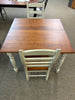 J136-T-Amish Made Table Set-Antique White and Cherry