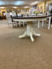 J48PEDSTOP-Amish Made Table Set-Dove White with Special Walnut