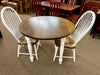 J36-Amish Made Table Set-Bright White with Special Walnut
