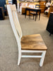 J48PEDSTOP-Amish Made Table Set-Dove White with Special Walnut