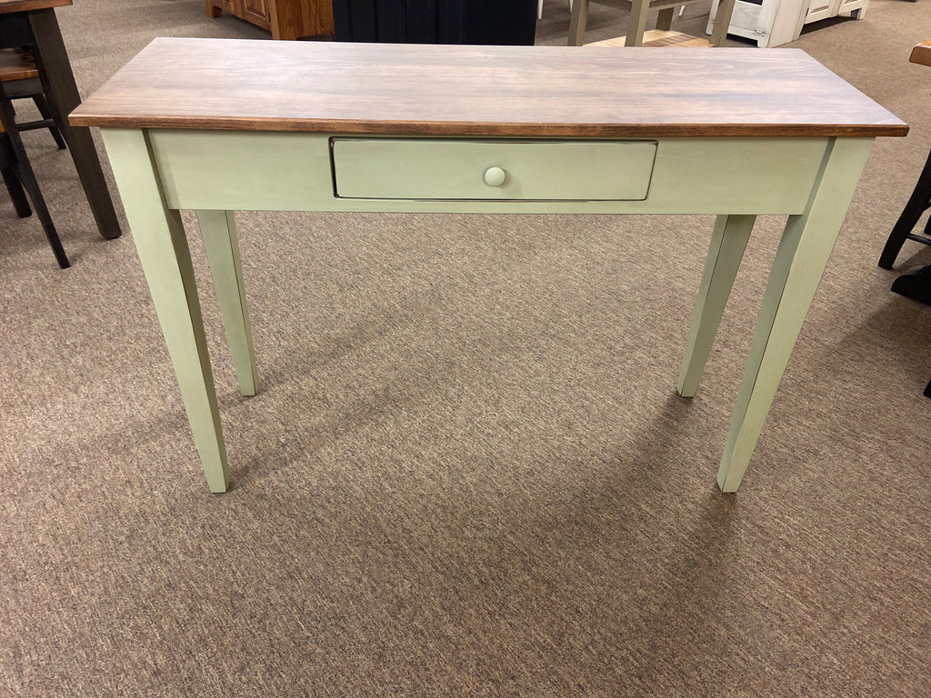 Hall Table - Sage with Special Walnut