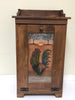 Trash Bin with Rooster Panel