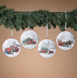 6.1"L Metal Holiday Design Ornament