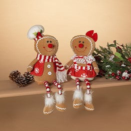 14"H Plush Gingerbread Shelf Sitter