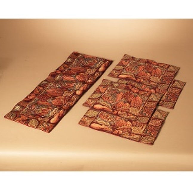 Harvest Pumpkin Table Runner & Placemats Set