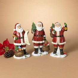 9.8"H Resin Holiday Santa