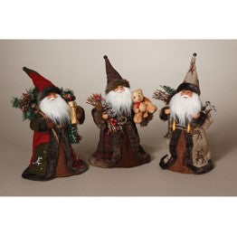 12"H Woodland Cone Santa