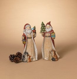 9.25"H Resin Holiday Santa