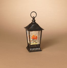 11"H Battery Operated Lighted Cardinal Design Lantern
