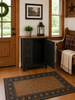 Amish-Made Pine Cabinet-Black with Special Walnut