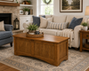 Pine Blanket Chest Coffee Table with Hidden Storage -Seely
