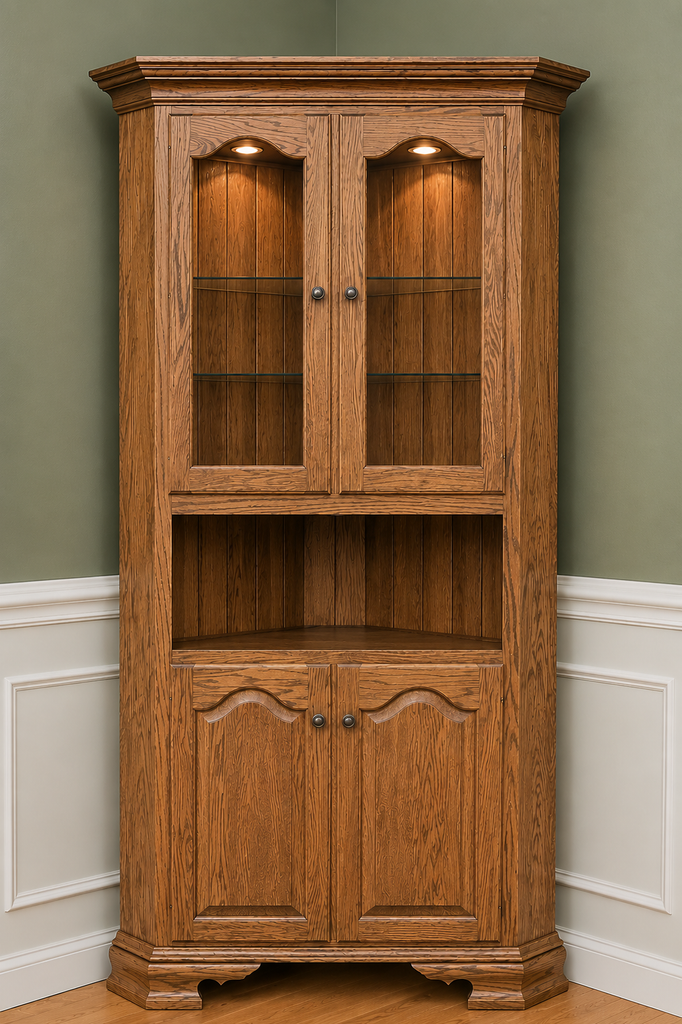 Lancaster Legacy Country Corner Hutch in Oak