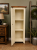 Pie Safe - LW500-53-56" Single Door with Raised Panels-Antique white with Michael's cherry