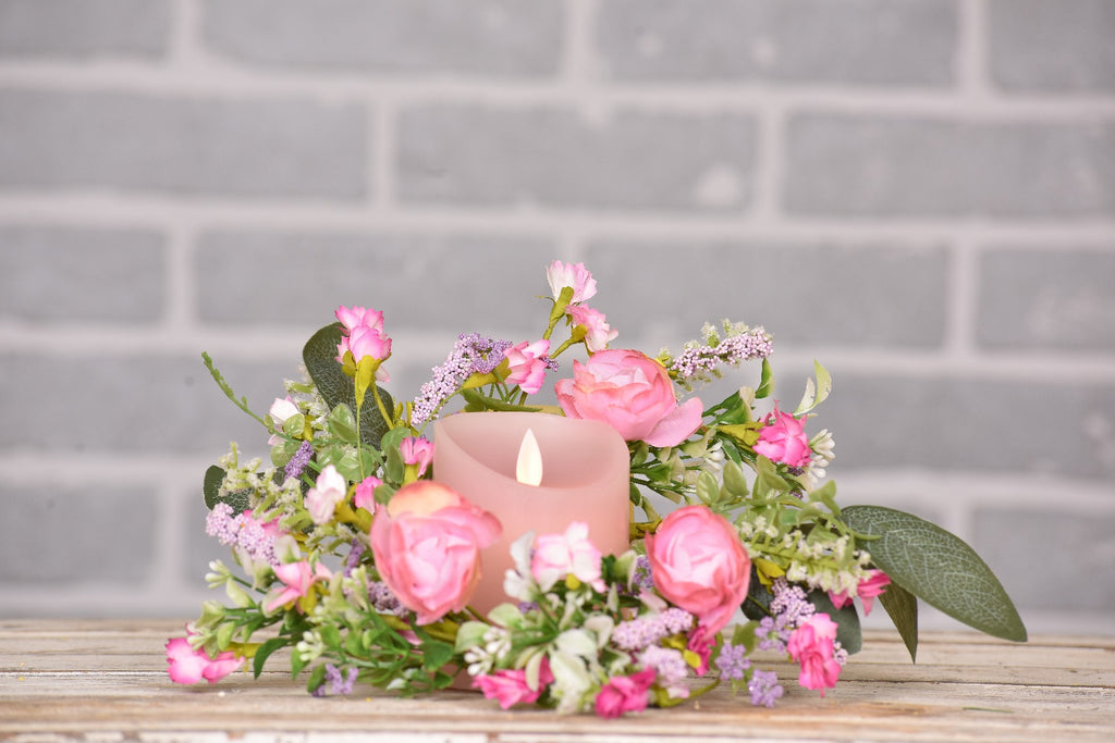 Peony Patch Candle Ring 6.5"