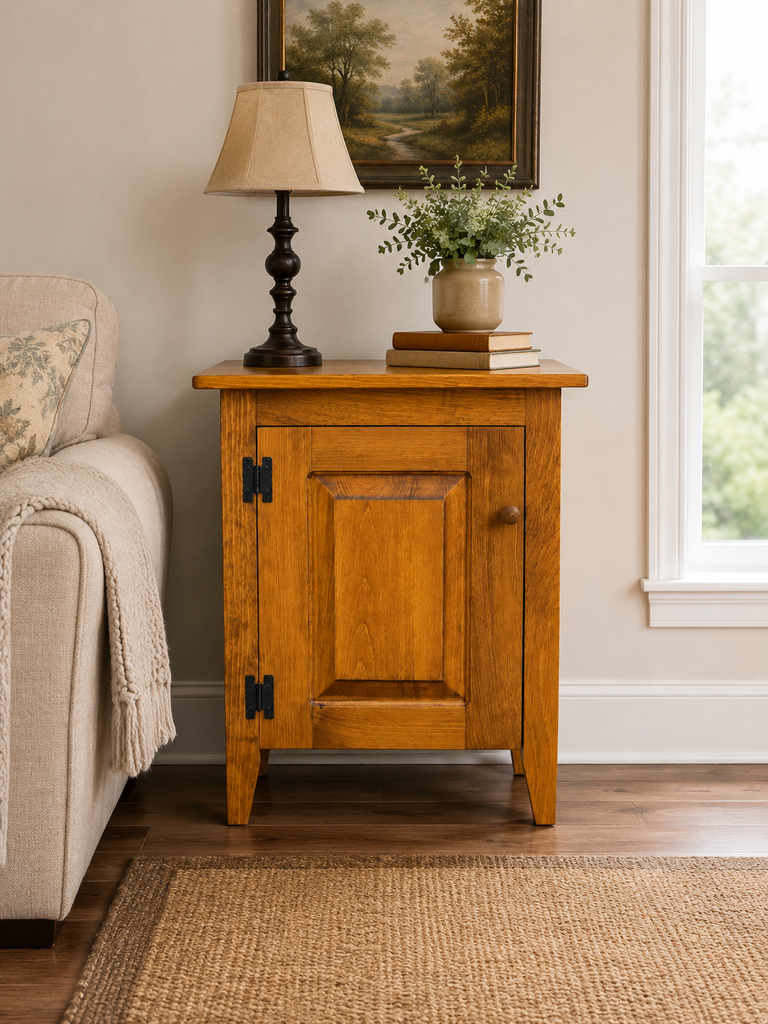 Accent Table - Single Door Cabinet with Raised Panel - Seely