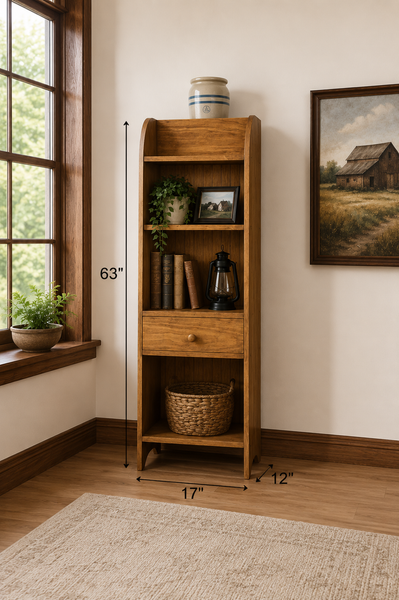 Amish-Made Pine Half Crock Shelf-Seely