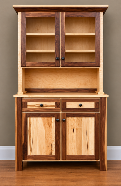 Hutch-Maple/Walnut 2 Door